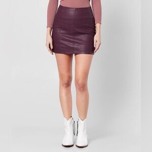 Free People Modern Femme Vegan Leather Mini Skirt | 2-4